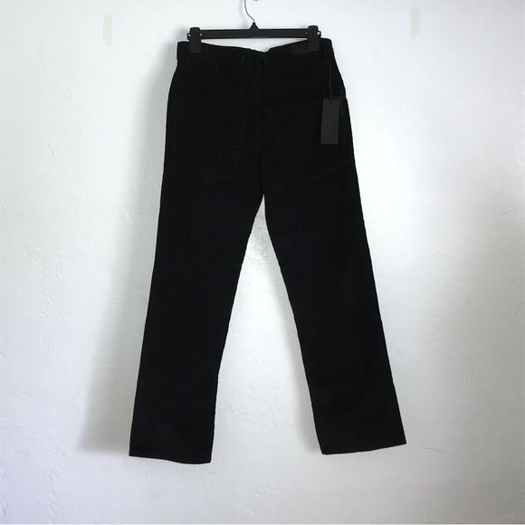 NWT RtA Black Corduroy Dexter Belted High Waist Boyfriend Pants size XXS - Picture 8 of 10